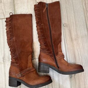 Miz Mooz Chestnut Lace-Up Boots
